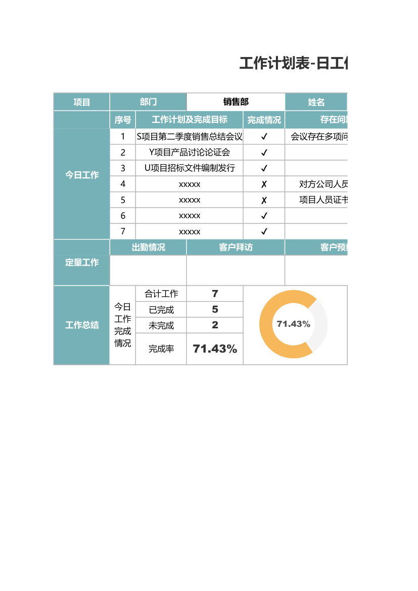 工作计划表-日工作总结表.xlsx第1页