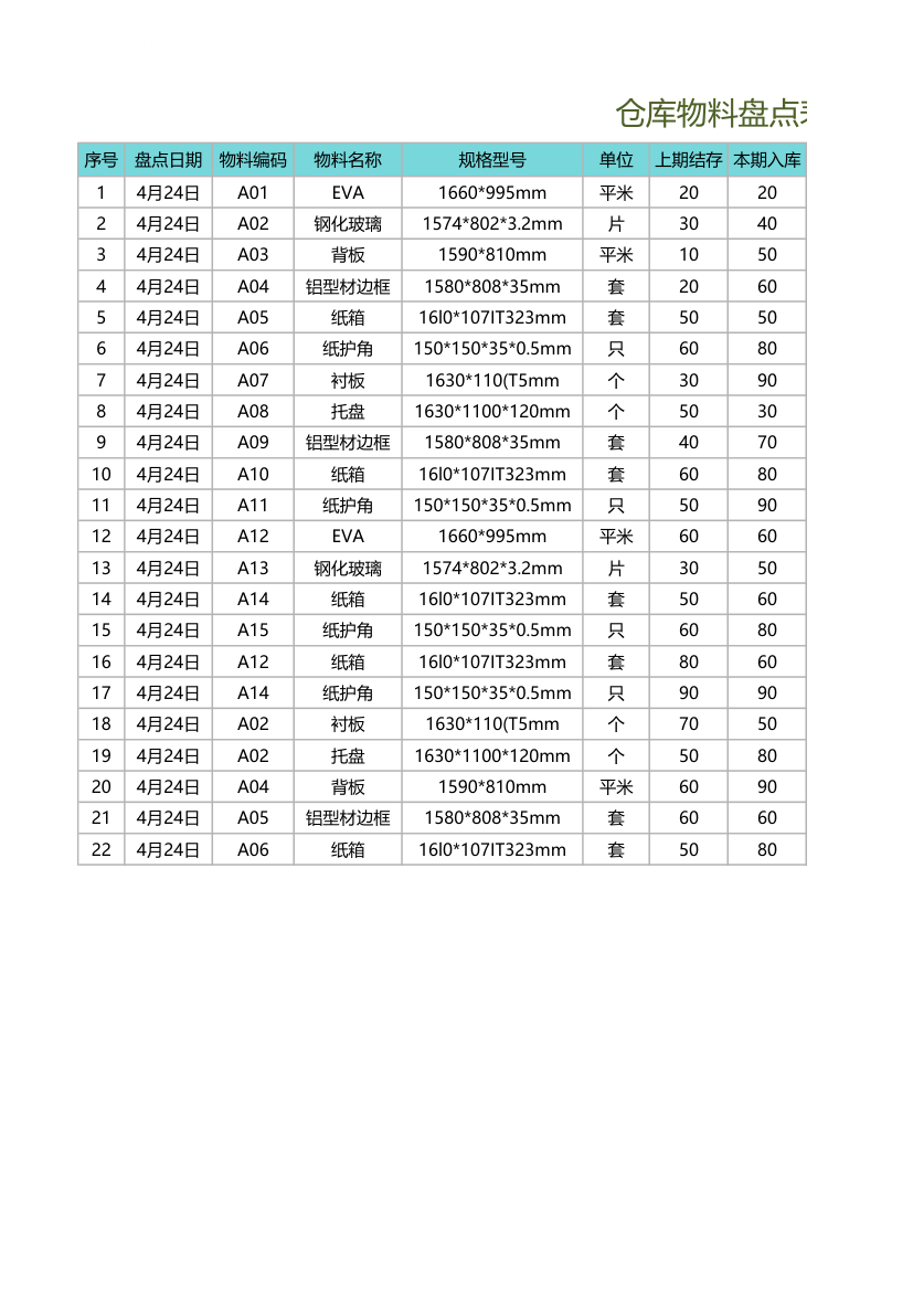 仓库物料盘点表.xlsx