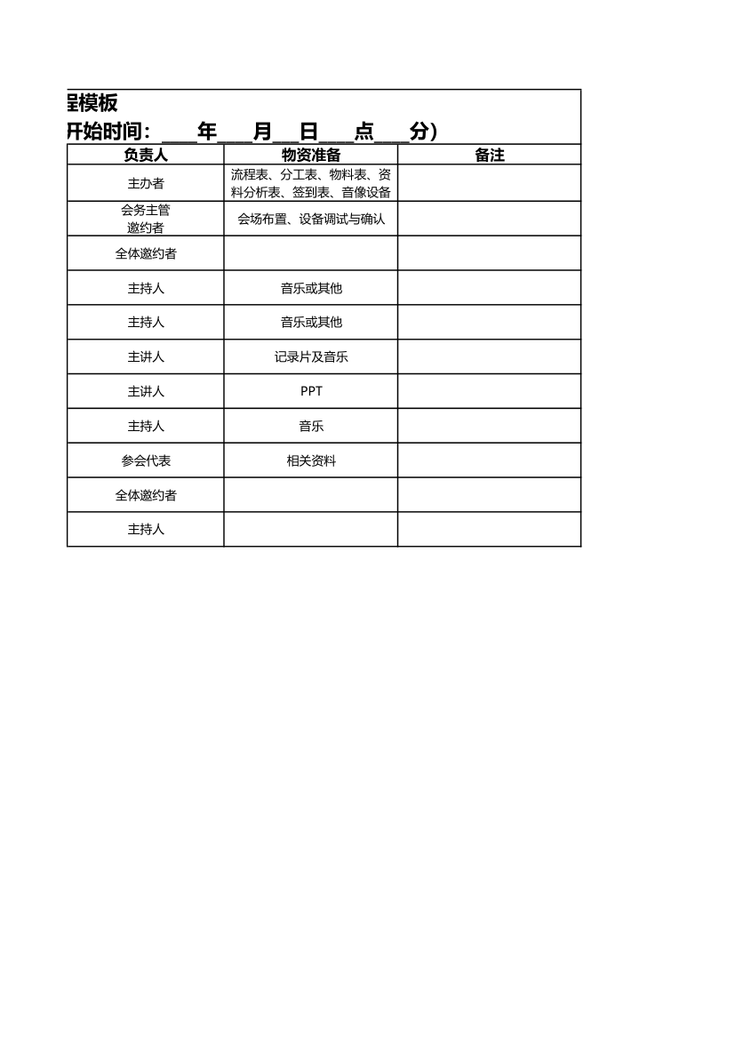 会议流程模板--通用版.xlsx第2页