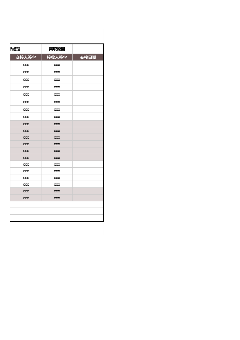 离职申请交接表.xls第2页