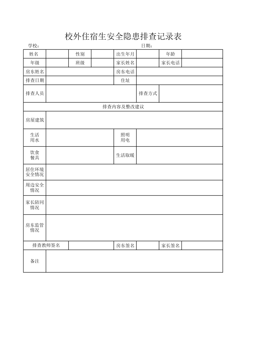 校外住宿生安全隐患排查记录表.xlsx