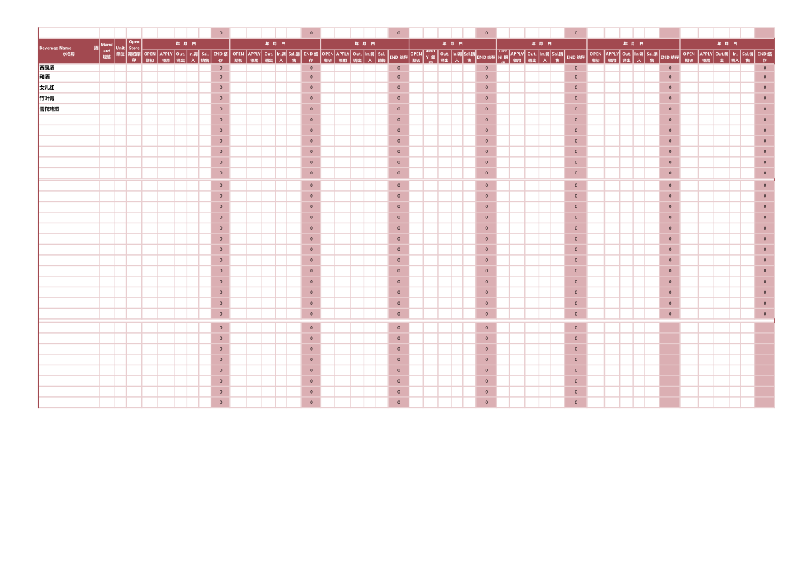 酒水进销存统计表-含公式.xls第4页