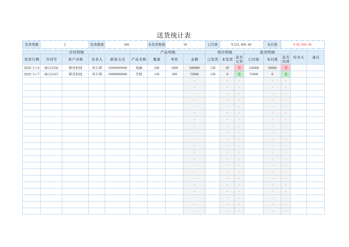 送货统计表（通用）.xlsx