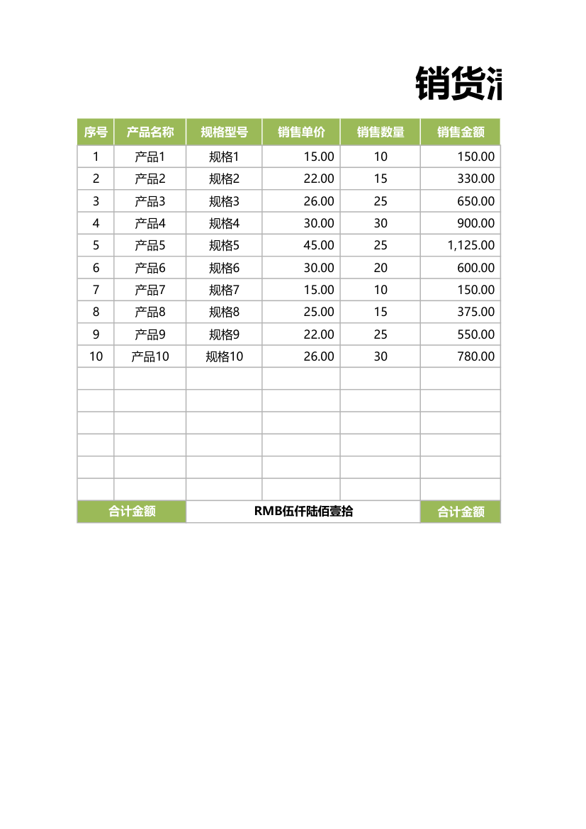 产品销货清单.xlsx