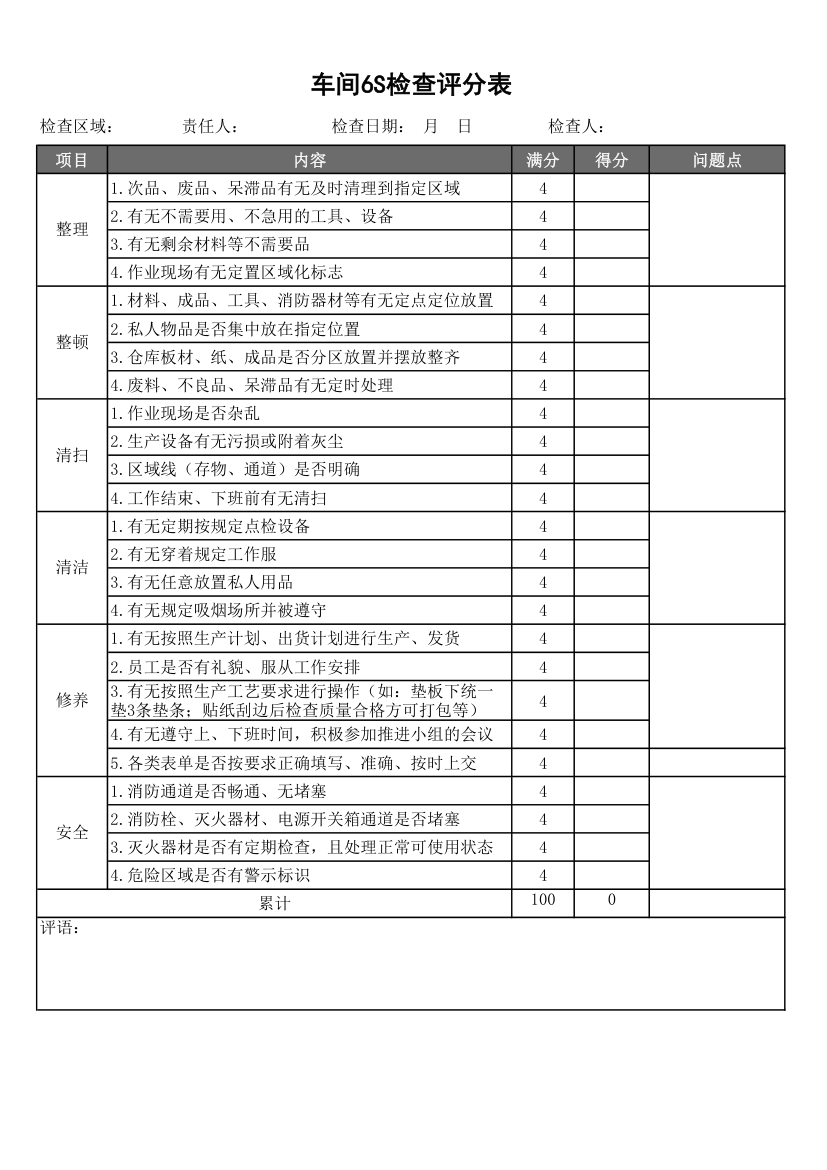 6S检查评分表.xlsx第1页