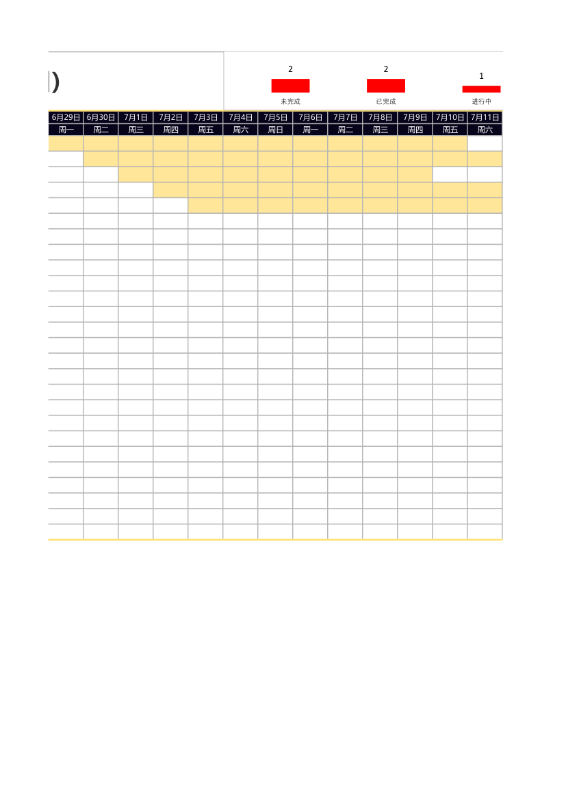工作计划表（自动甘特图）.xlsx第2页