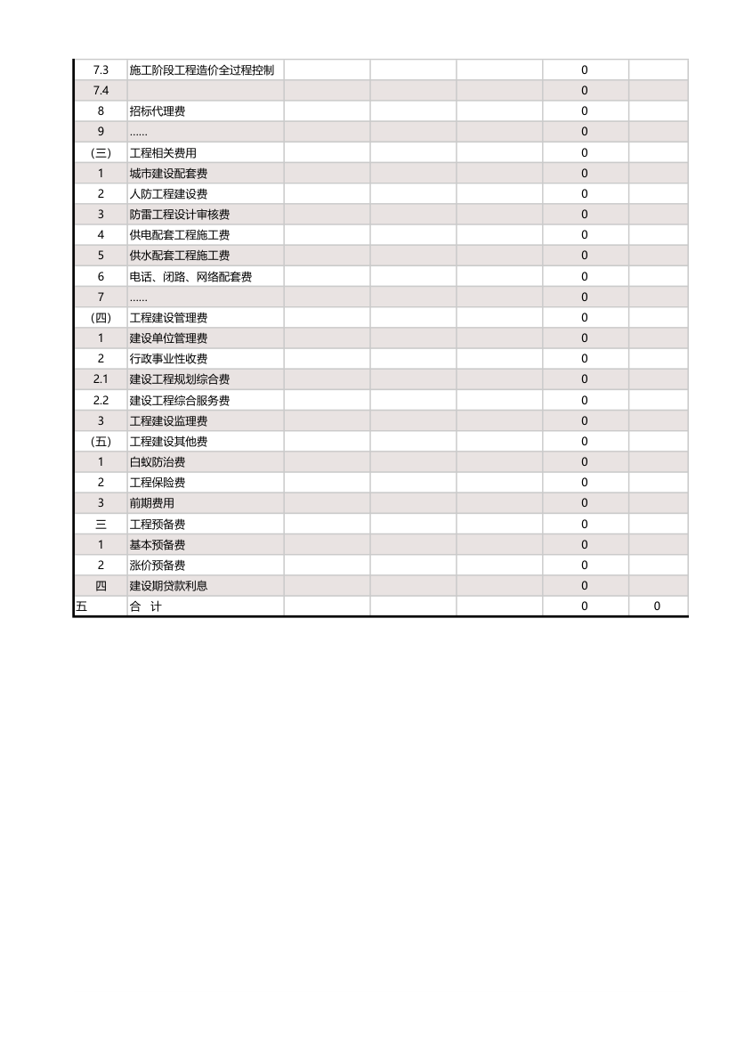 建筑工程项目预算明细表.xls第2页