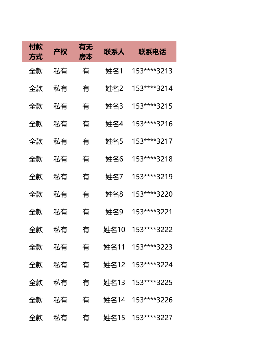 房屋出售登记表.xlsx第5页