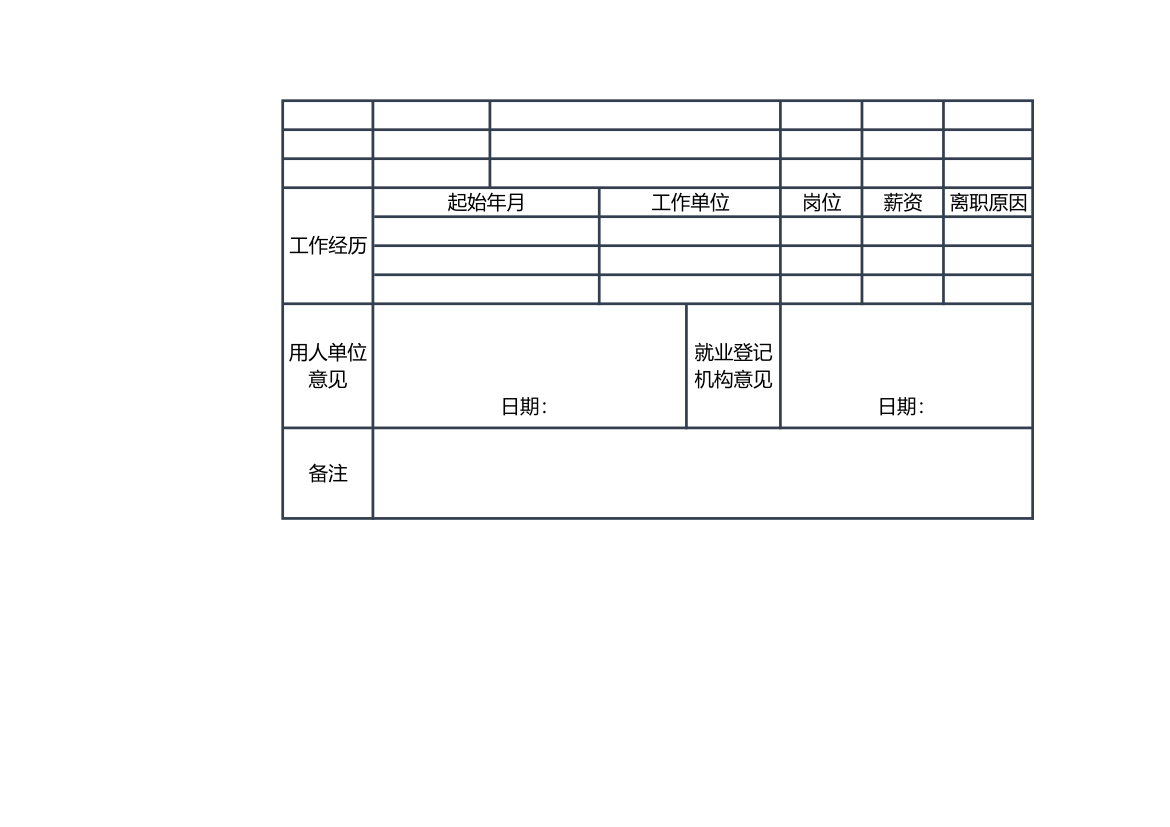 新员工就业录用登记表.xlsx第2页