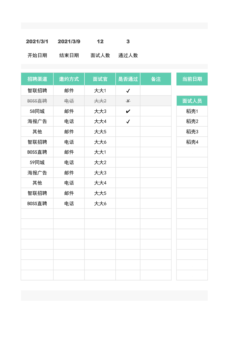 面试登记表.xlsx第2页