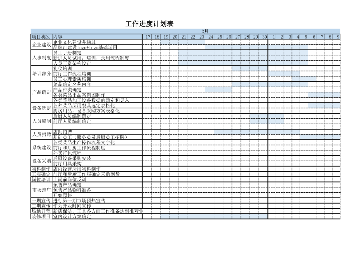 工作进度表.xls第1页