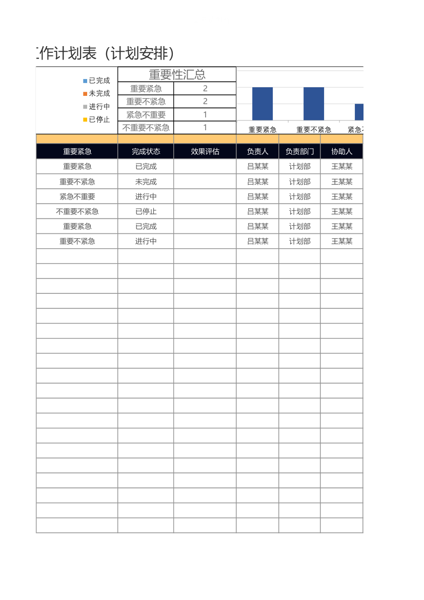 工作计划表（计划安排）.xlsx第2页