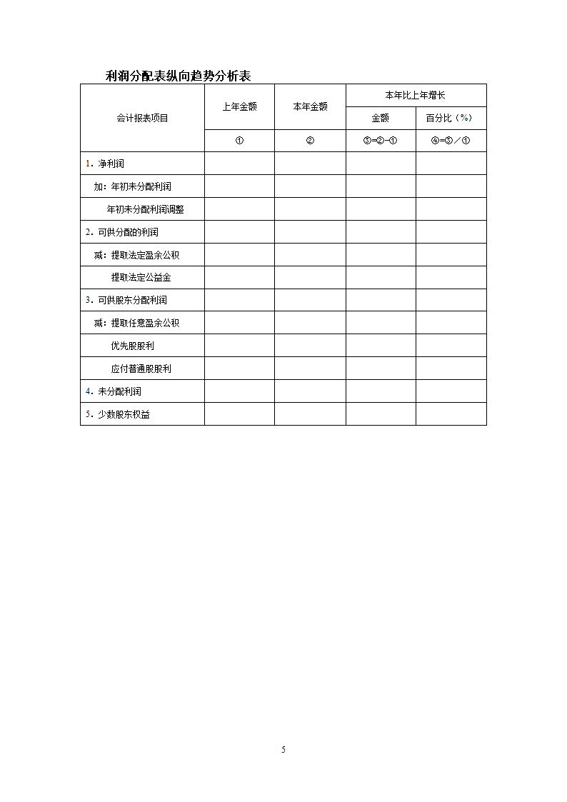 各种财务报表模板第5页