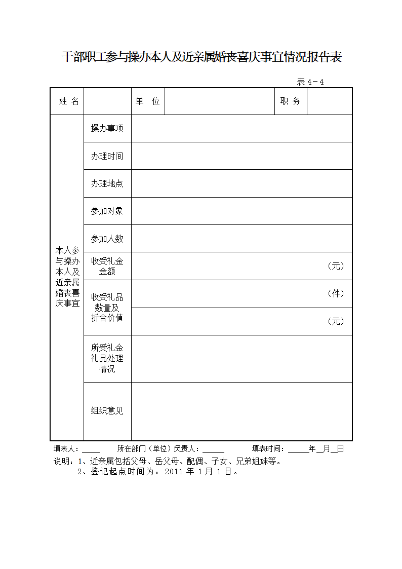 党政干部诚信档案(县镇级空表)第8页