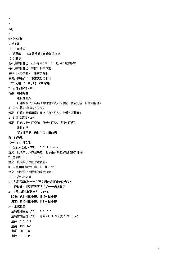 诊断学重点笔记第4页