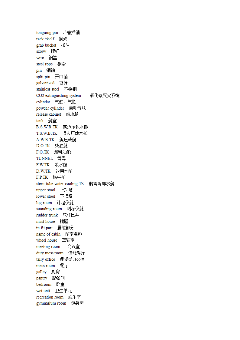 航海英语词汇第17页