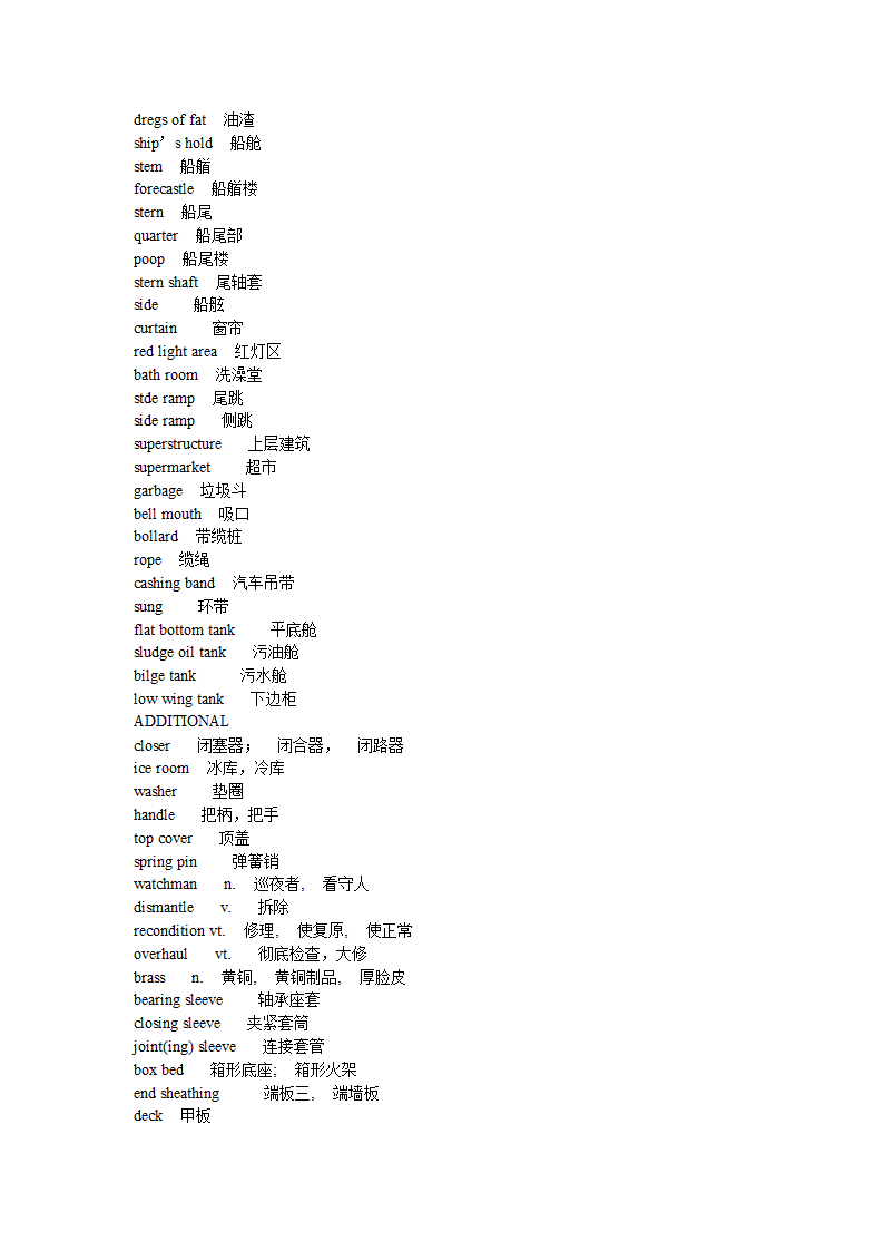 航海英语词汇第23页