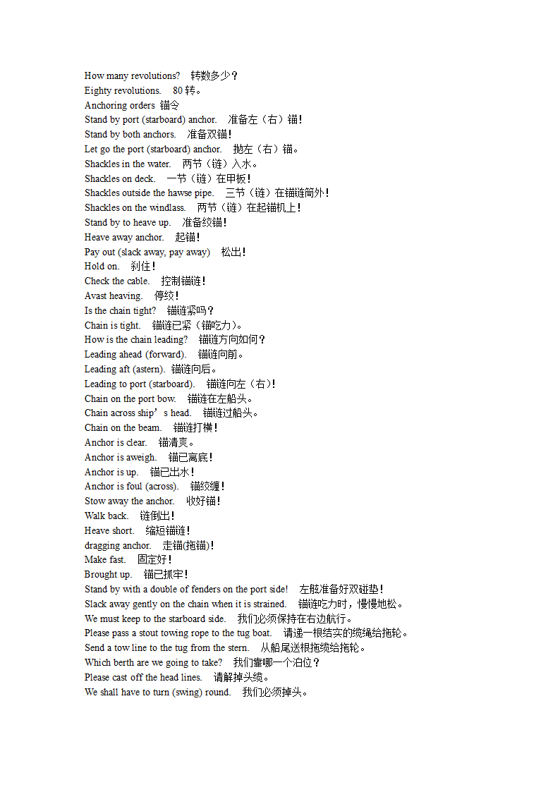 航海英语词汇第51页