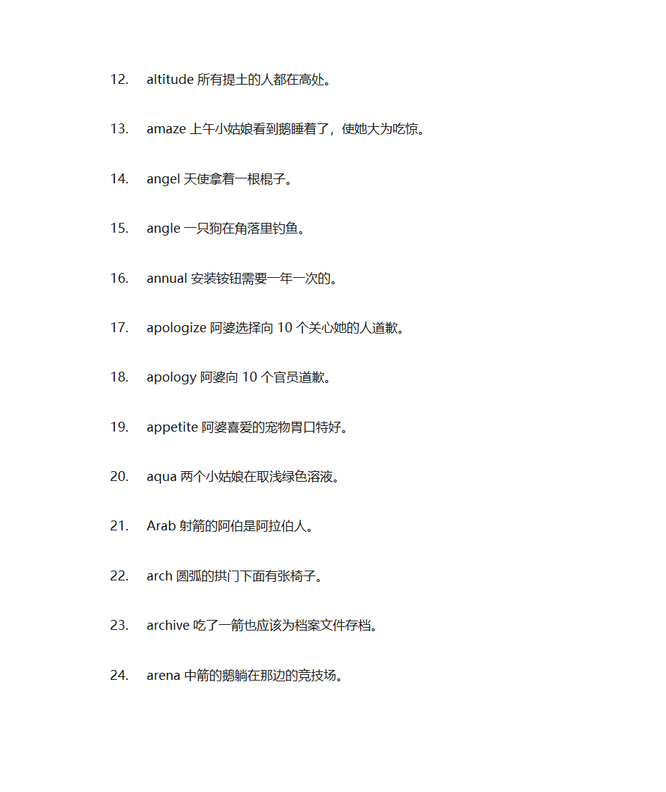 英语单词拆分第12页