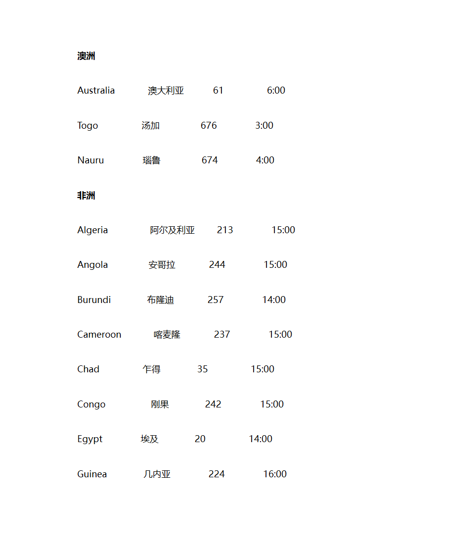 国外客户上班时间表第8页