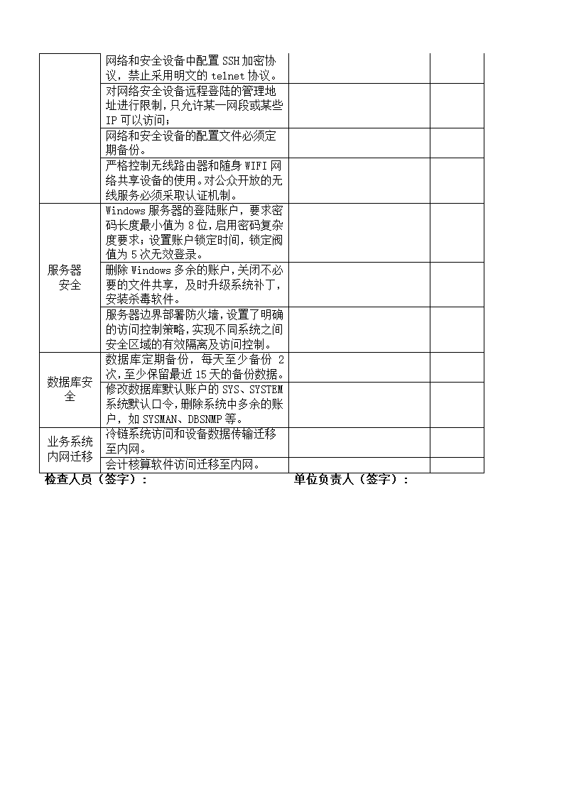 信息安全检查表第2页