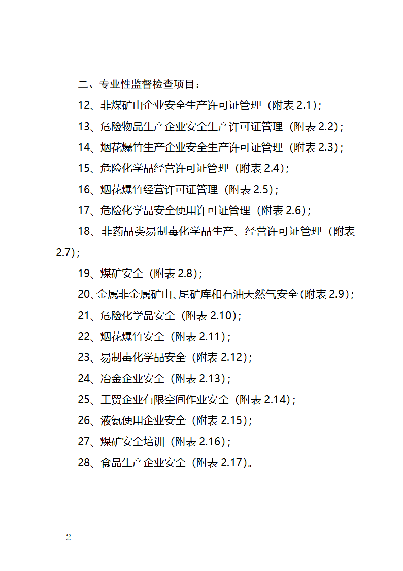 安全检查指导目录及检查表第2页