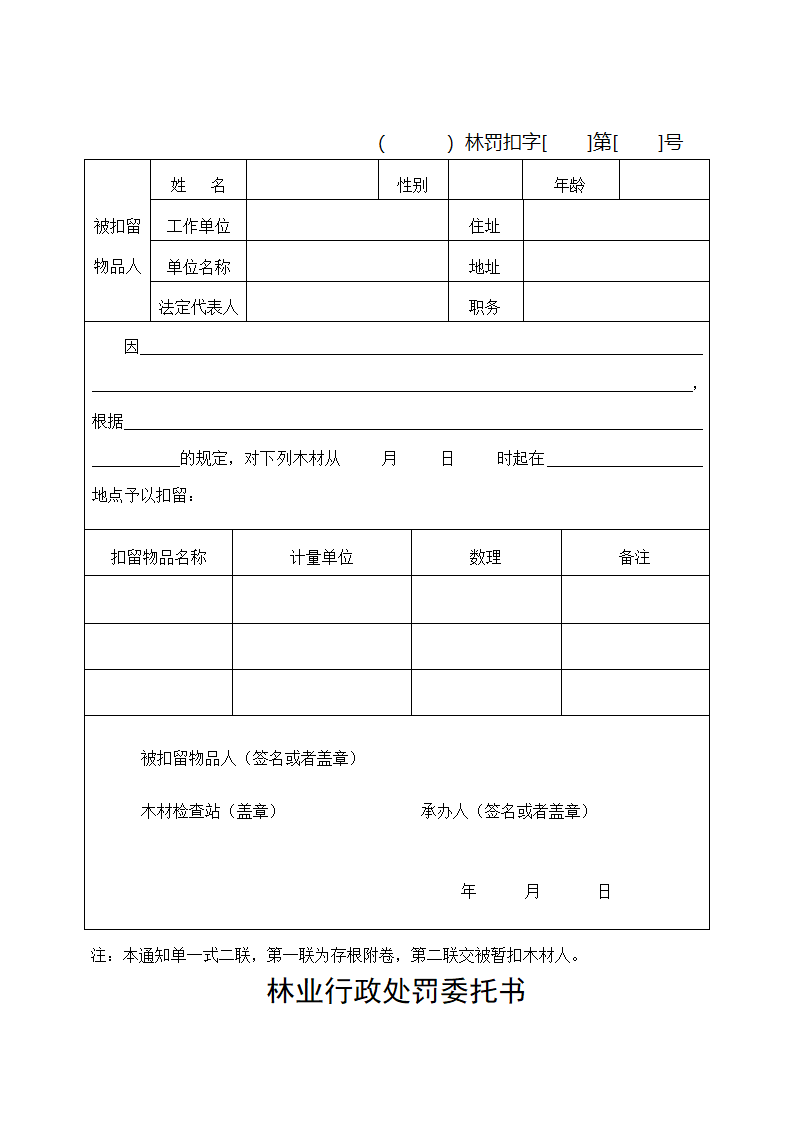 行政处罚文书格式第11页