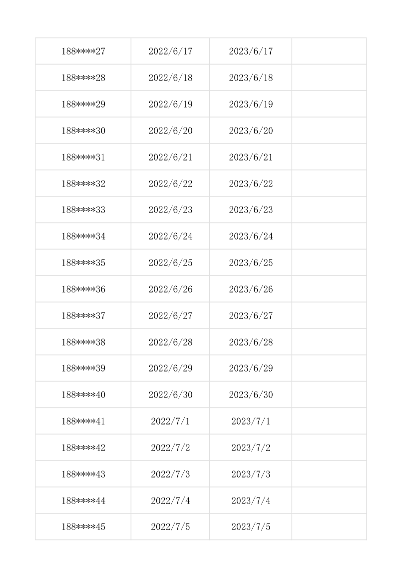 小区车位租赁信息表.xlsx第29页