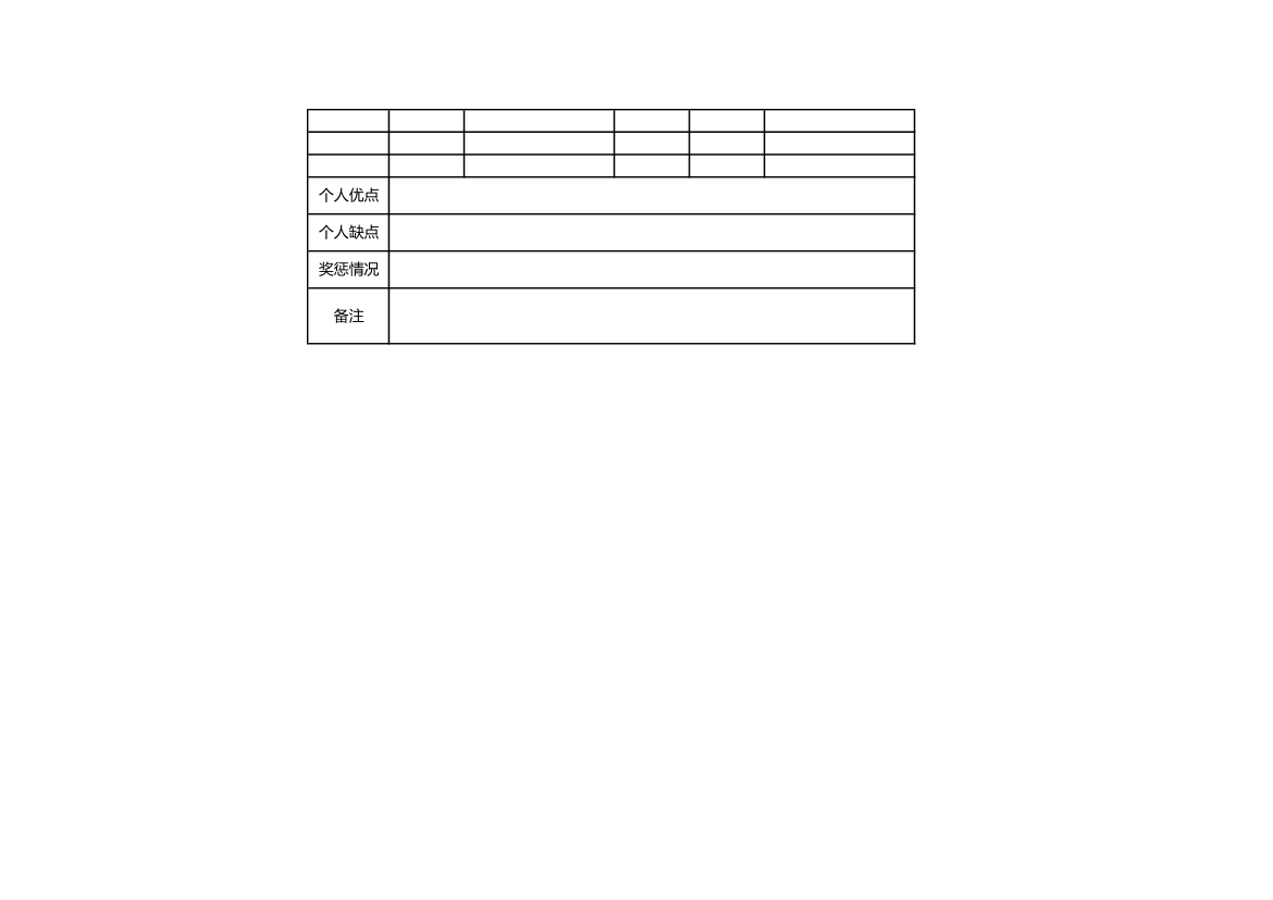 员工应聘登记表.xls第2页