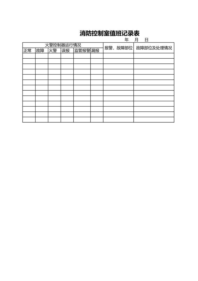 消防值班记录表.xls第2页