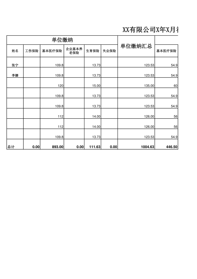 社保缴费分配计算表.xls