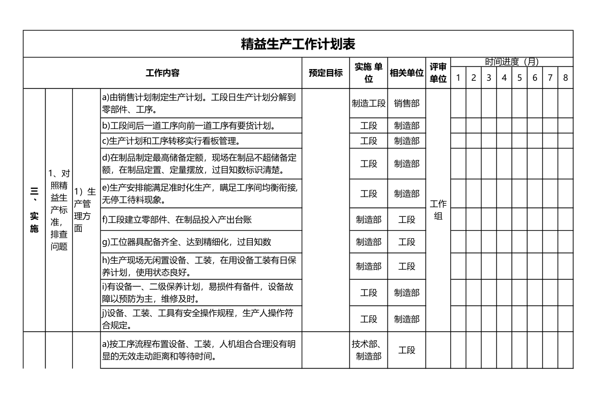 精益生产项目工作计划表.xls