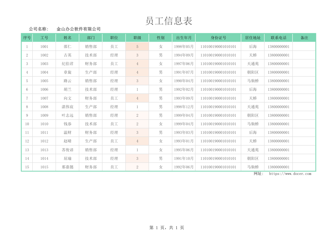 员工信息表.xlsx