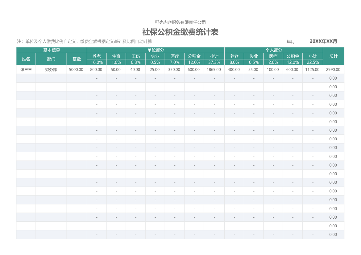 社保公积金缴费统计表.xlsx