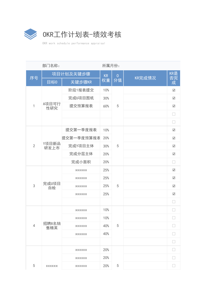 OKR工作计划表-绩效考核表.xlsx第1页