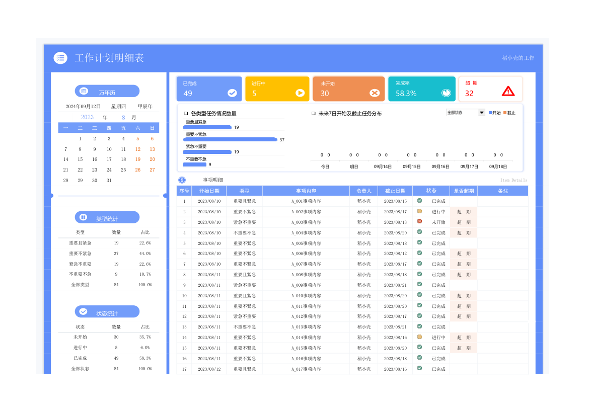 四象限工作计划表.xlsx