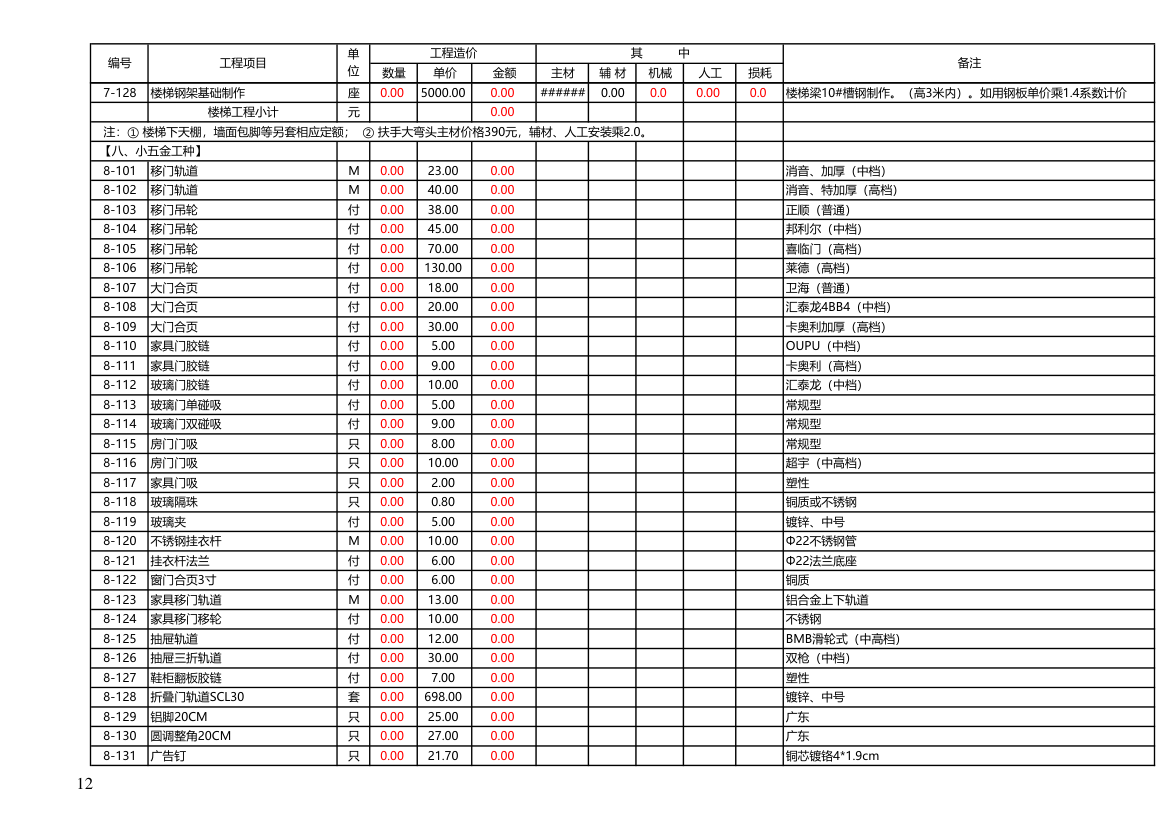 家装工程预算表（自动套用）.xls第12页