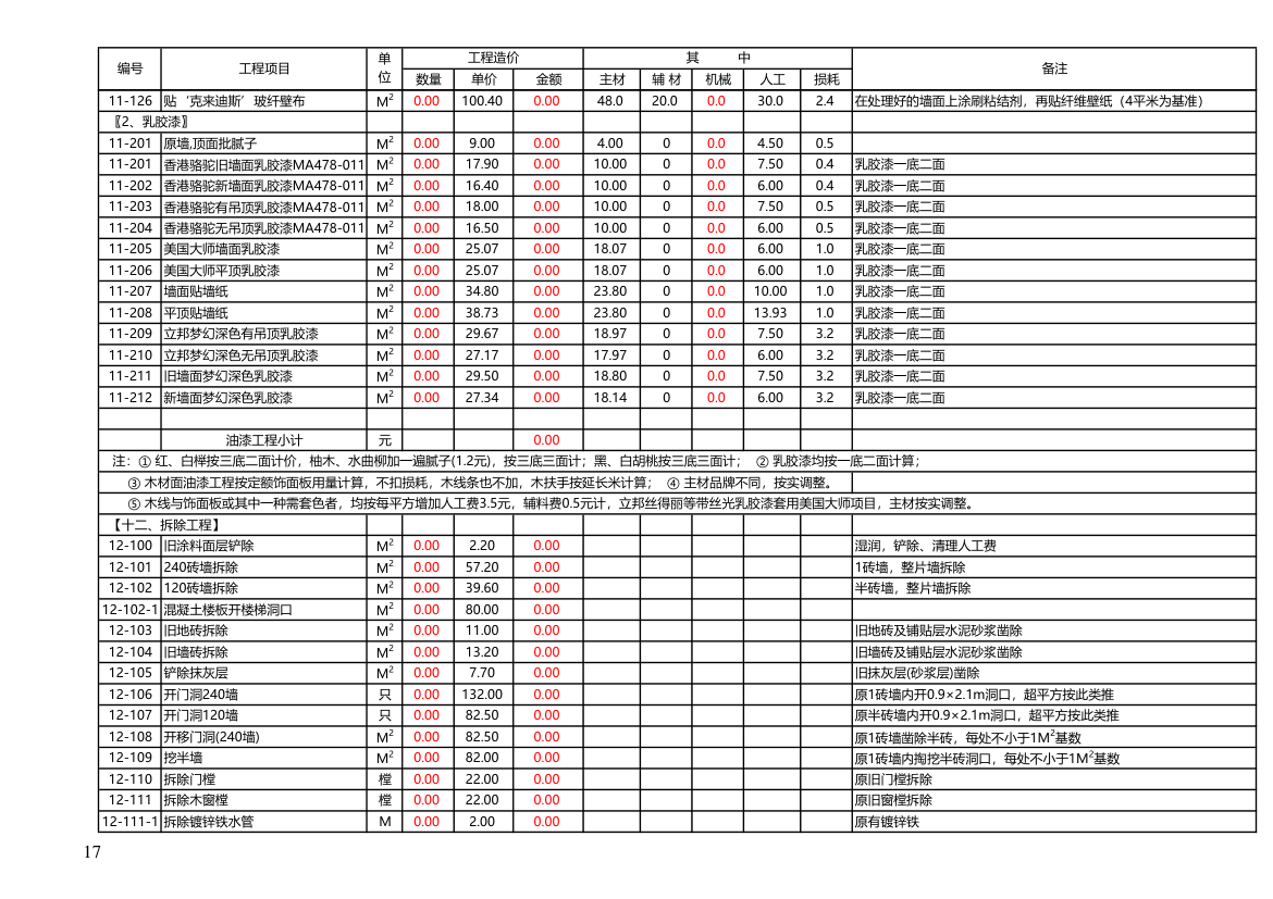 家装工程预算表（自动套用）.xls第17页