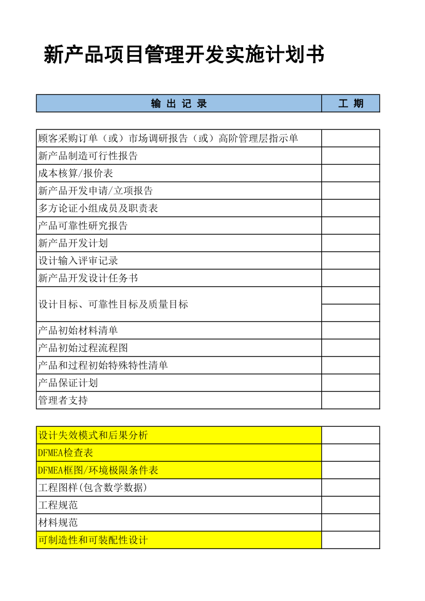 新产品项目管理开发实施计划书.xlsx第5页