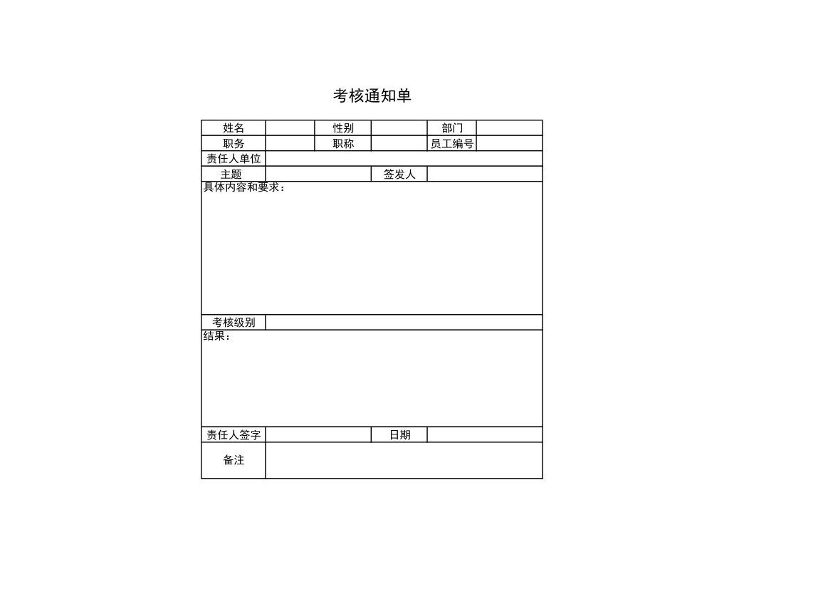 考核通知单.xls第1页