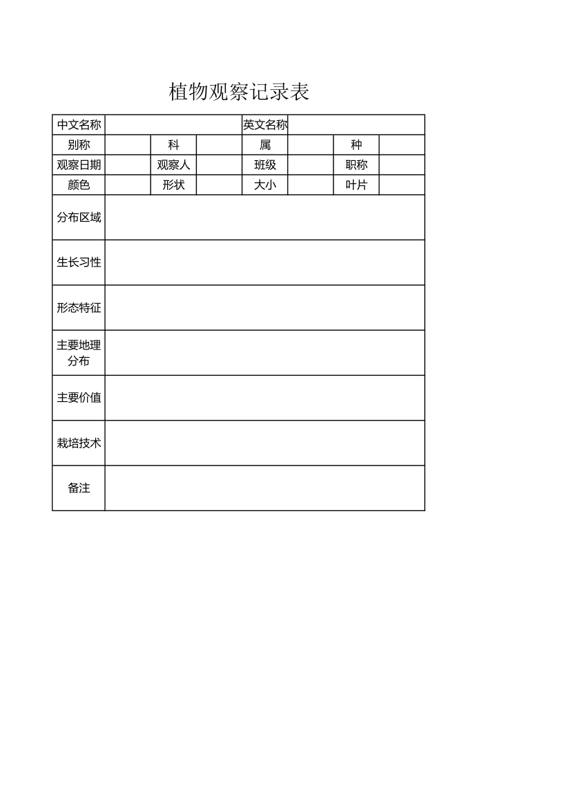 植物观察记录表.xlsx