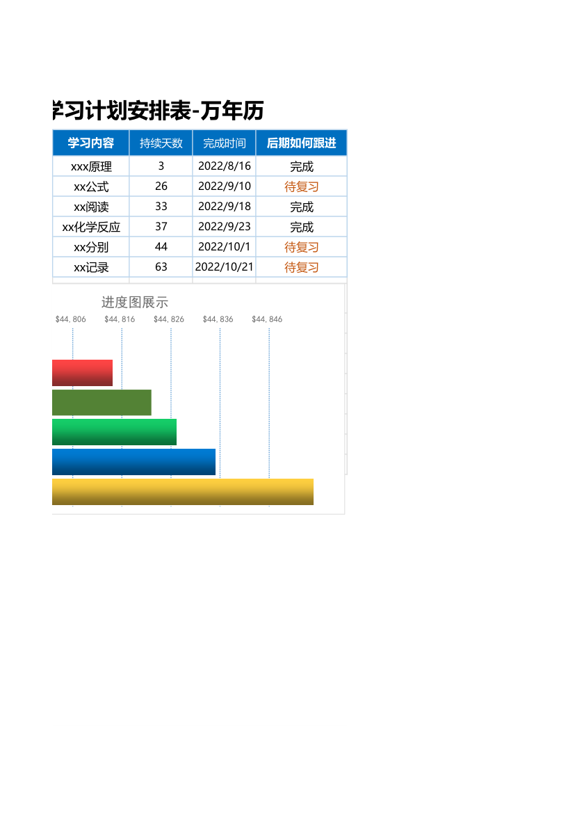 课程学习计划进度表-日历-课程表.xlsx第3页