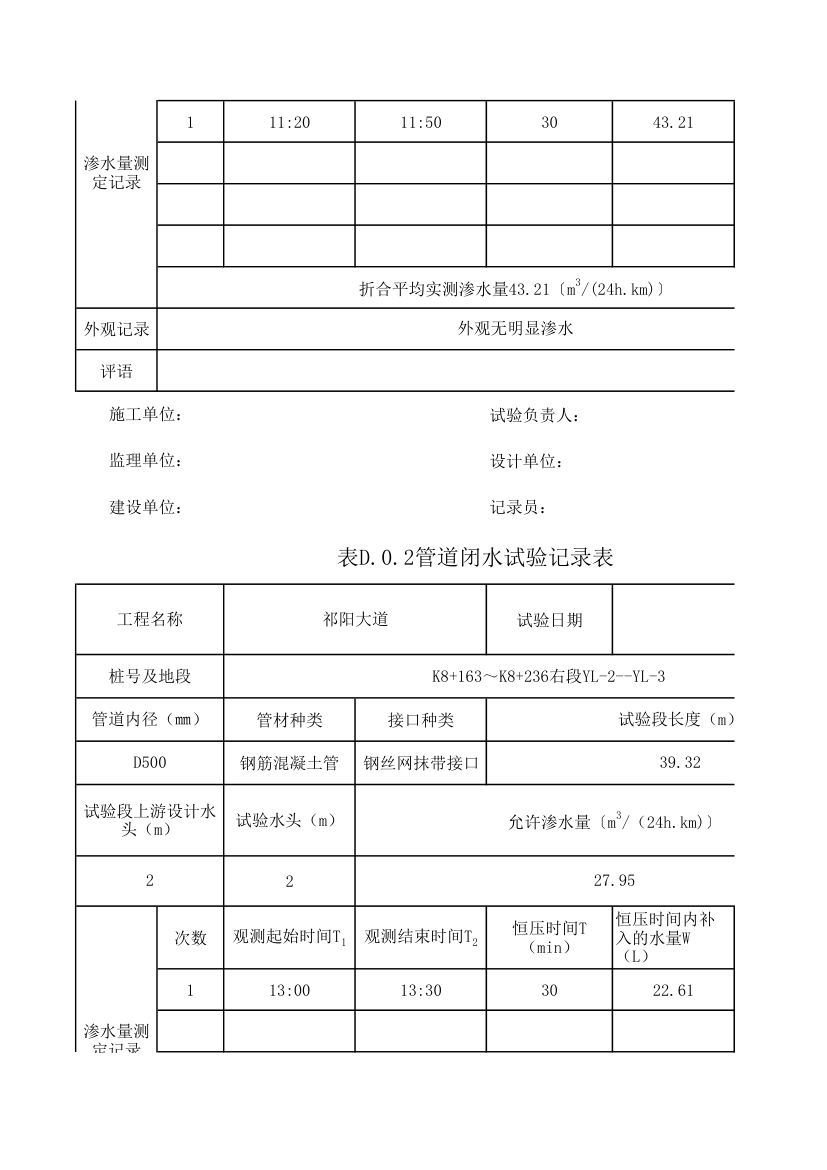 建筑工程管道闭水试验记录表.xlsx第6页