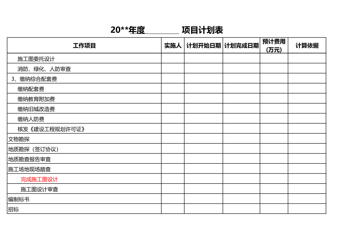 房地产项目进度计划表.xls第2页