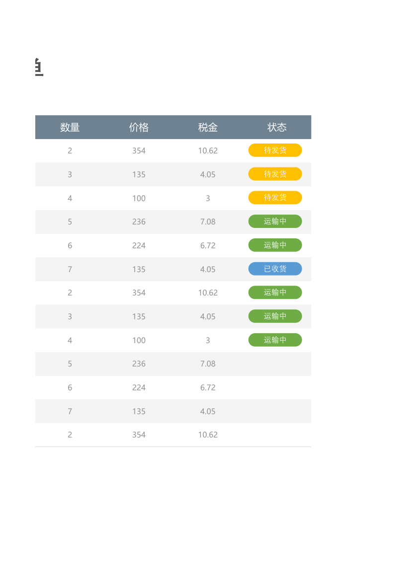 蓝灰调简约销售清单.xlsx第2页