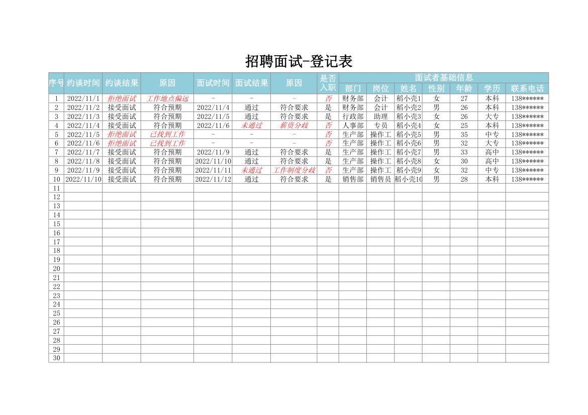 招聘面试登记表.xlsx