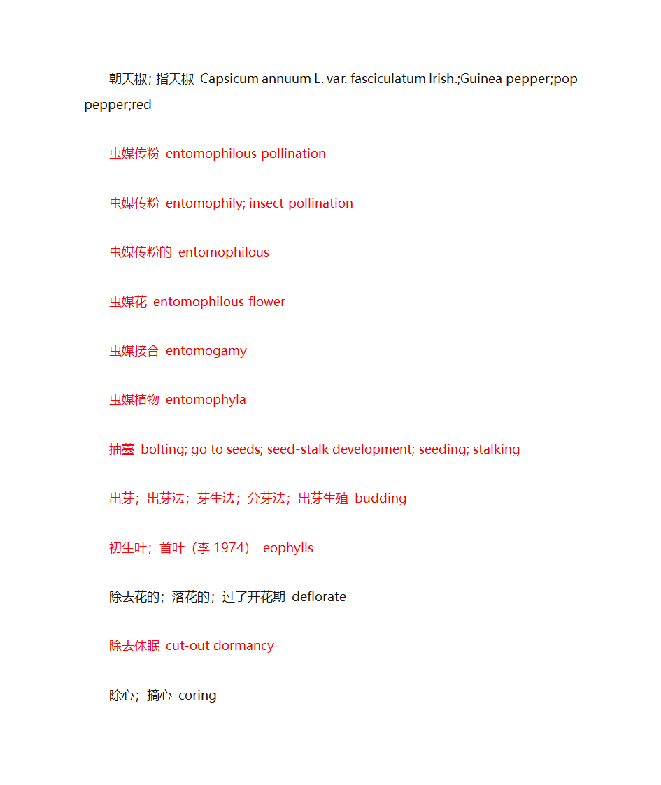 植物学词汇第7页