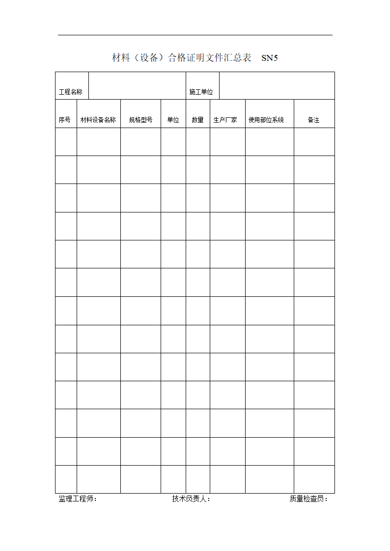 仪表工程验收表第5页