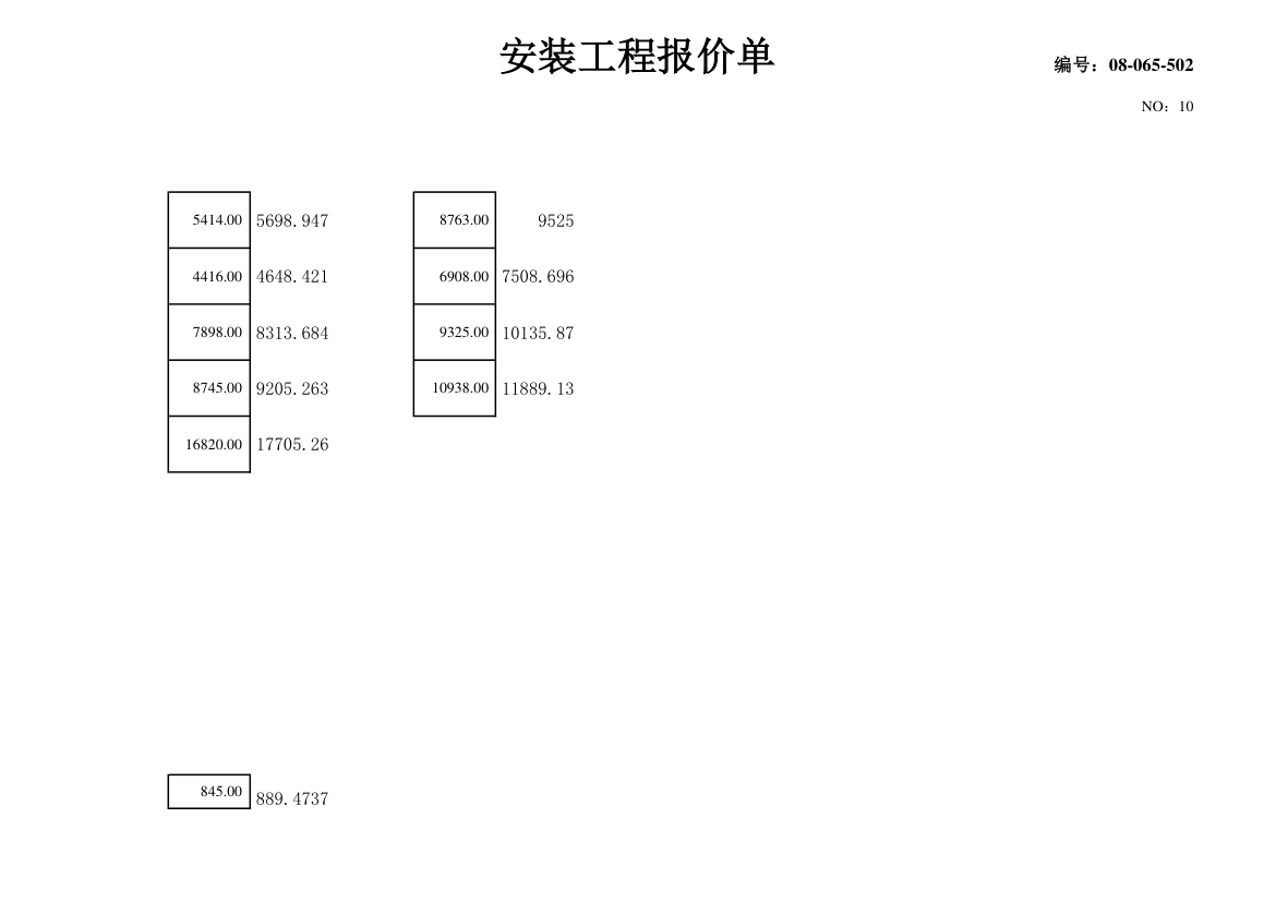 某市中央空调设备材料及安装费用报价表.xls第10页