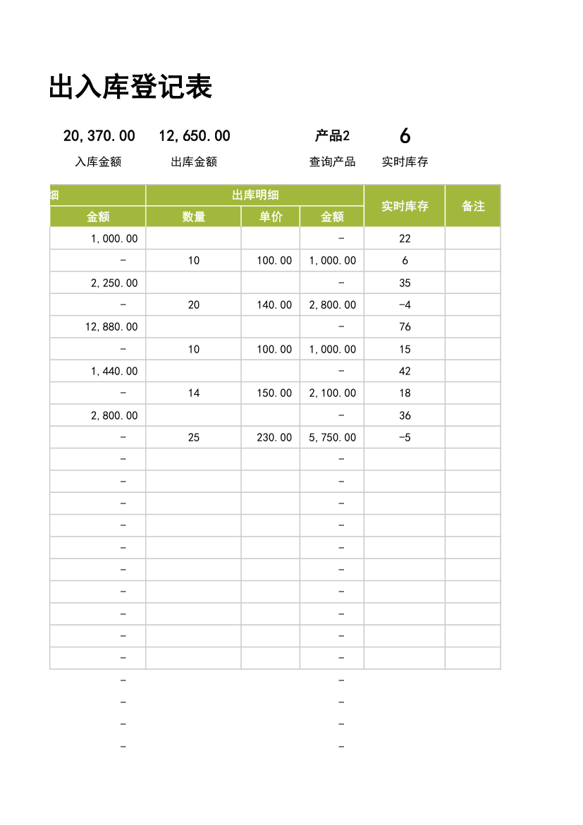 每日出入库登记表.xlsx第20页